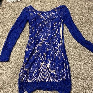 Charlotte Russe size extra, small blue fitted dress